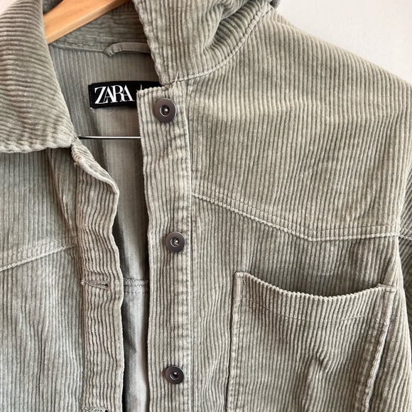 ⭐️HOST PICK⭐️ Zara Green Ribbed Button Down Jacket - Picture 5 of 5